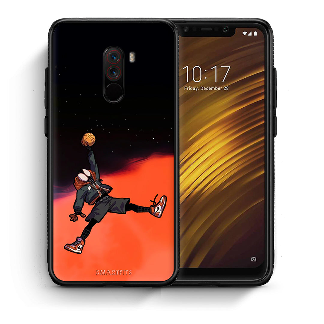 Θήκη Xiaomi Pocophone F1 Basketball Hero από τη Smartfits με σχέδιο στο πίσω μέρος και μαύρο περίβλημα | Xiaomi Pocophone F1 Basketball Hero case with colorful back and black bezels