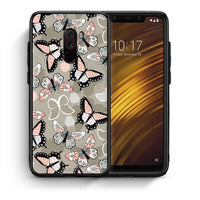 Thumbnail for Θήκη Xiaomi Pocophone F1 Butterflies Boho από τη Smartfits με σχέδιο στο πίσω μέρος και μαύρο περίβλημα | Xiaomi Pocophone F1 Butterflies Boho case with colorful back and black bezels