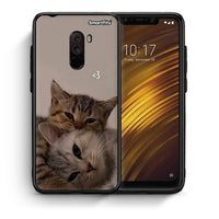 Thumbnail for Θήκη Xiaomi Pocophone F1 Cats In Love από τη Smartfits με σχέδιο στο πίσω μέρος και μαύρο περίβλημα | Xiaomi Pocophone F1 Cats In Love case with colorful back and black bezels