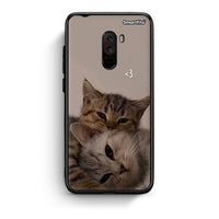 Thumbnail for Xiaomi Pocophone F1 Cats In Love Θήκη από τη Smartfits με σχέδιο στο πίσω μέρος και μαύρο περίβλημα | Smartphone case with colorful back and black bezels by Smartfits