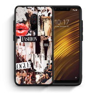 Thumbnail for Θήκη Αγίου Βαλεντίνου Xiaomi Pocophone F1 Collage Fashion από τη Smartfits με σχέδιο στο πίσω μέρος και μαύρο περίβλημα | Xiaomi Pocophone F1 Collage Fashion case with colorful back and black bezels