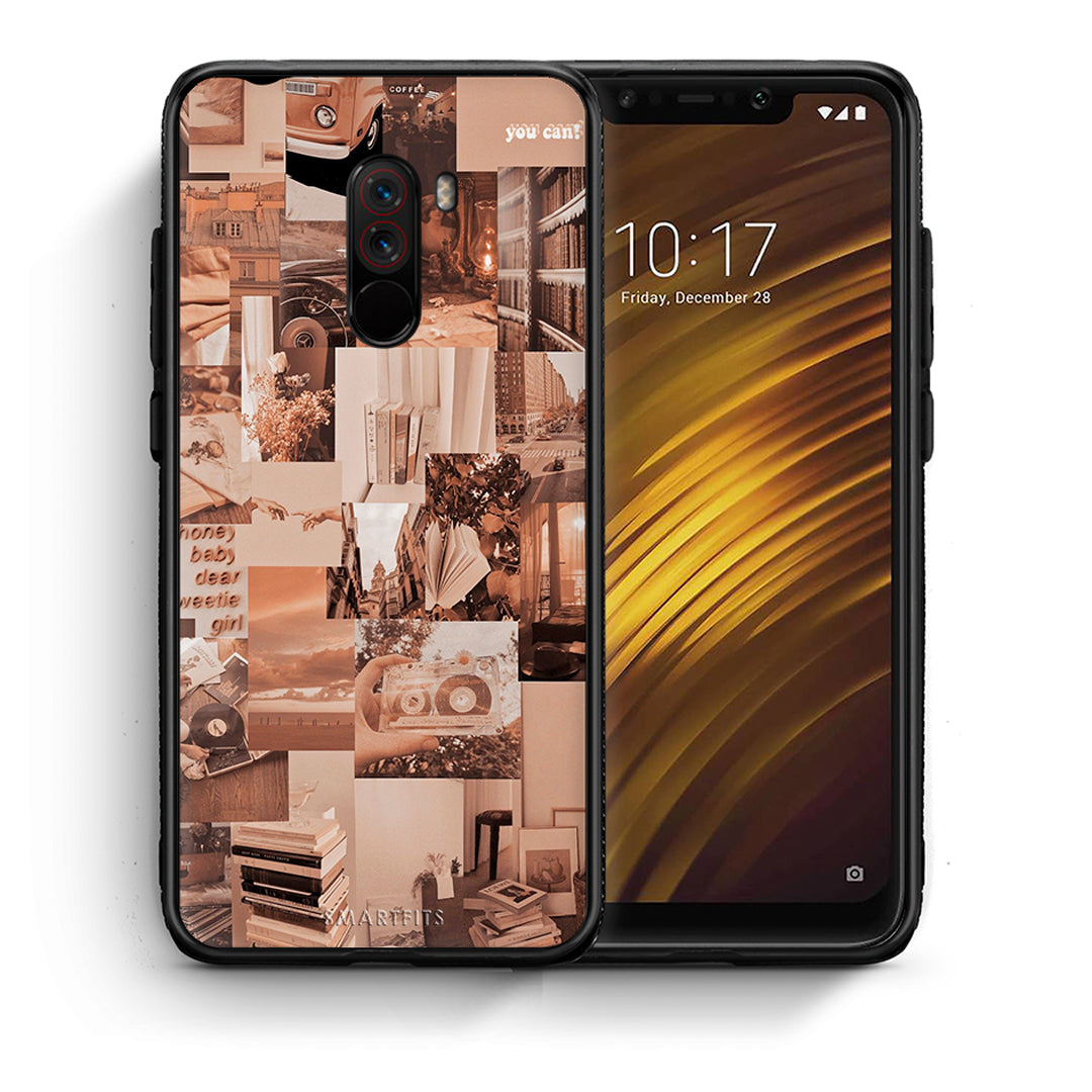 Θήκη Αγίου Βαλεντίνου Xiaomi Pocophone F1 Collage You Can από τη Smartfits με σχέδιο στο πίσω μέρος και μαύρο περίβλημα | Xiaomi Pocophone F1 Collage You Can case with colorful back and black bezels