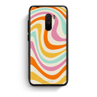 Thumbnail for Xiaomi Pocophone F1 Colourful Waves θήκη από τη Smartfits με σχέδιο στο πίσω μέρος και μαύρο περίβλημα | Smartphone case with colorful back and black bezels by Smartfits