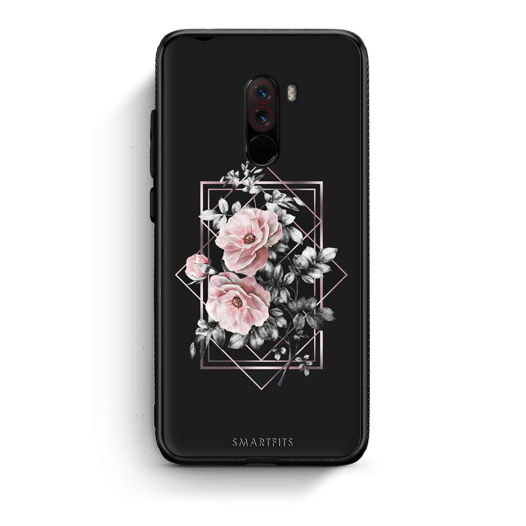 4 - Xiaomi Pocophone F1 Frame Flower case, cover, bumper