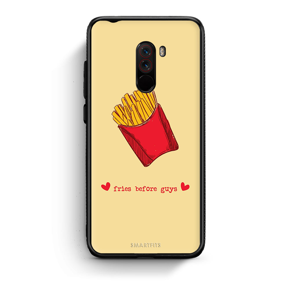 Xiaomi Pocophone F1 Fries Before Guys Θήκη Αγίου Βαλεντίνου από τη Smartfits με σχέδιο στο πίσω μέρος και μαύρο περίβλημα | Smartphone case with colorful back and black bezels by Smartfits