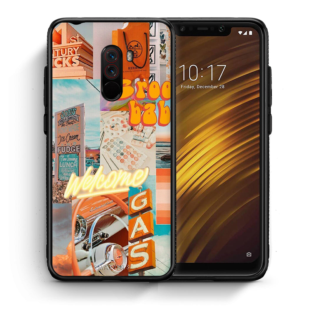 Θήκη Αγίου Βαλεντίνου Xiaomi Pocophone F1 Groovy Babe από τη Smartfits με σχέδιο στο πίσω μέρος και μαύρο περίβλημα | Xiaomi Pocophone F1 Groovy Babe case with colorful back and black bezels