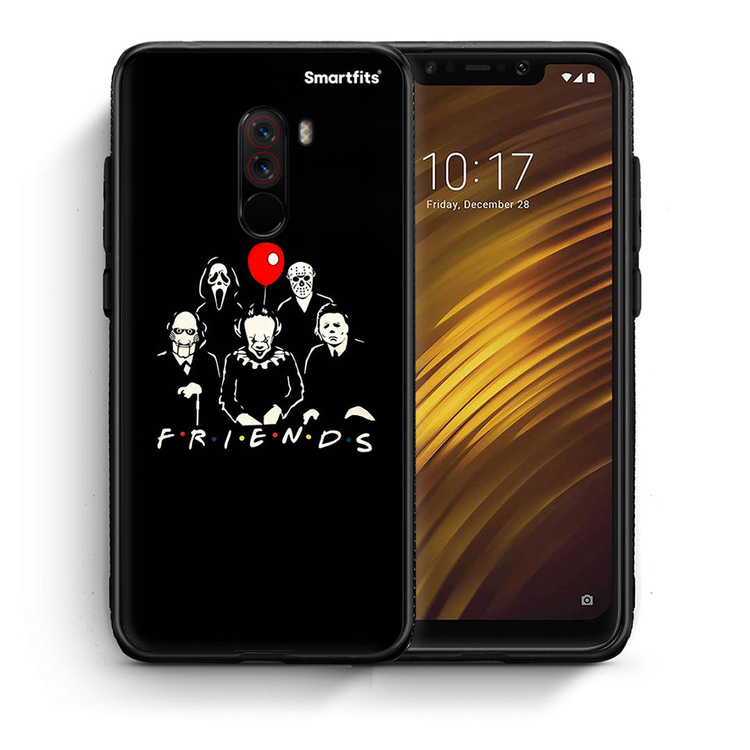 Θήκη Xiaomi Pocophone F1 Halloween Friends από τη Smartfits με σχέδιο στο πίσω μέρος και μαύρο περίβλημα | Xiaomi Pocophone F1 Halloween Friends case with colorful back and black bezels