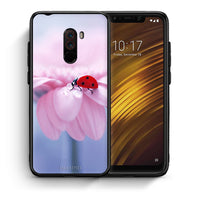 Thumbnail for Θήκη Xiaomi Pocophone F1 Ladybug Flower από τη Smartfits με σχέδιο στο πίσω μέρος και μαύρο περίβλημα | Xiaomi Pocophone F1 Ladybug Flower case with colorful back and black bezels