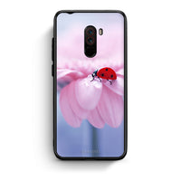 Thumbnail for Xiaomi Pocophone F1 Ladybug Flower θήκη από τη Smartfits με σχέδιο στο πίσω μέρος και μαύρο περίβλημα | Smartphone case with colorful back and black bezels by Smartfits