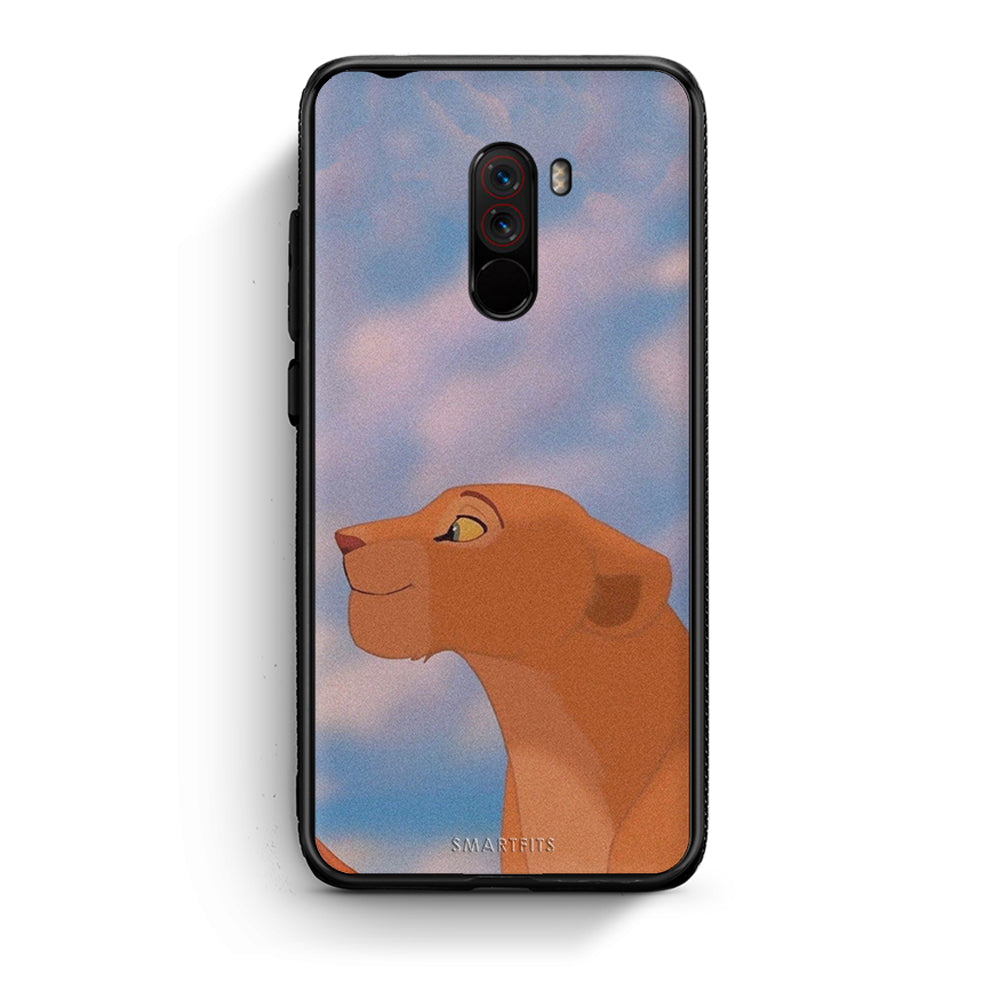 Xiaomi Pocophone F1 Lion Love 2 Θήκη Αγίου Βαλεντίνου από τη Smartfits με σχέδιο στο πίσω μέρος και μαύρο περίβλημα | Smartphone case with colorful back and black bezels by Smartfits