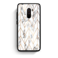 Thumbnail for 44 - Xiaomi Pocophone F1  Gold Geometric Marble case, cover, bumper