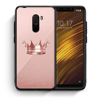 Thumbnail for Θήκη Xiaomi Pocophone F1 Crown Minimal από τη Smartfits με σχέδιο στο πίσω μέρος και μαύρο περίβλημα | Xiaomi Pocophone F1 Crown Minimal case with colorful back and black bezels