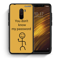 Thumbnail for Θήκη Xiaomi Pocophone F1 My Password από τη Smartfits με σχέδιο στο πίσω μέρος και μαύρο περίβλημα | Xiaomi Pocophone F1 My Password case with colorful back and black bezels