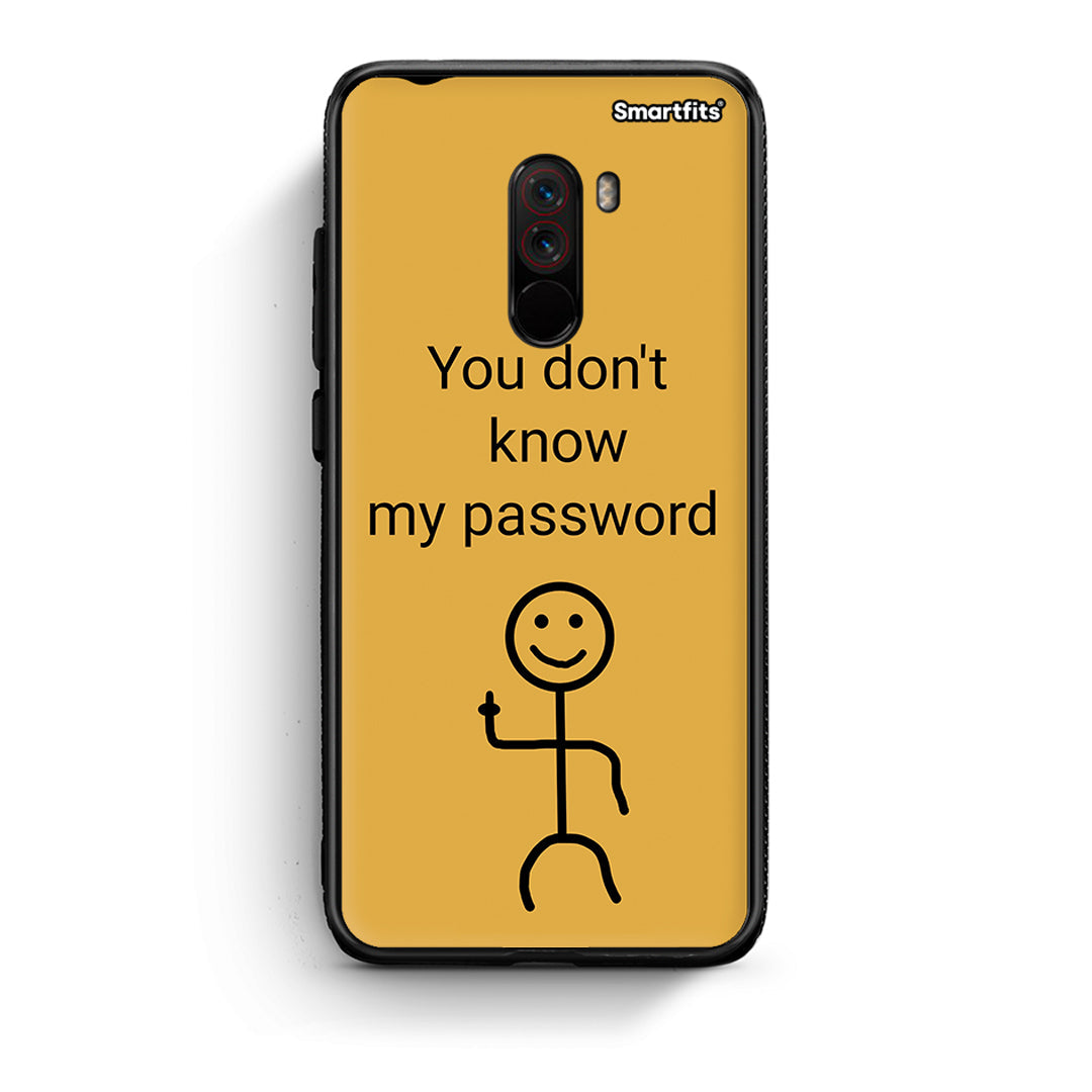 Xiaomi Pocophone F1 My Password Θήκη από τη Smartfits με σχέδιο στο πίσω μέρος και μαύρο περίβλημα | Smartphone case with colorful back and black bezels by Smartfits