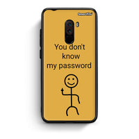 Thumbnail for Xiaomi Pocophone F1 My Password Θήκη από τη Smartfits με σχέδιο στο πίσω μέρος και μαύρο περίβλημα | Smartphone case with colorful back and black bezels by Smartfits