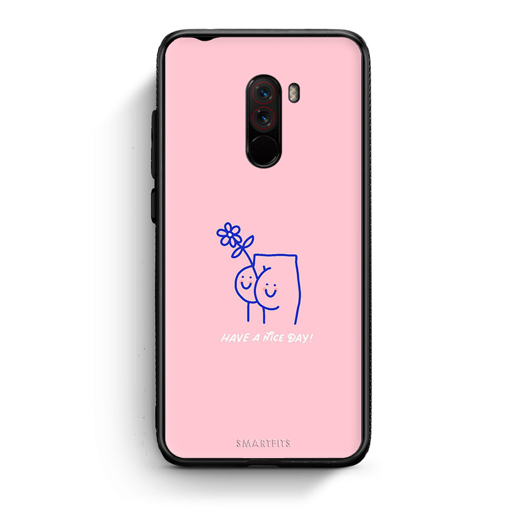 Xiaomi Pocophone F1 Nice Day θήκη από τη Smartfits με σχέδιο στο πίσω μέρος και μαύρο περίβλημα | Smartphone case with colorful back and black bezels by Smartfits