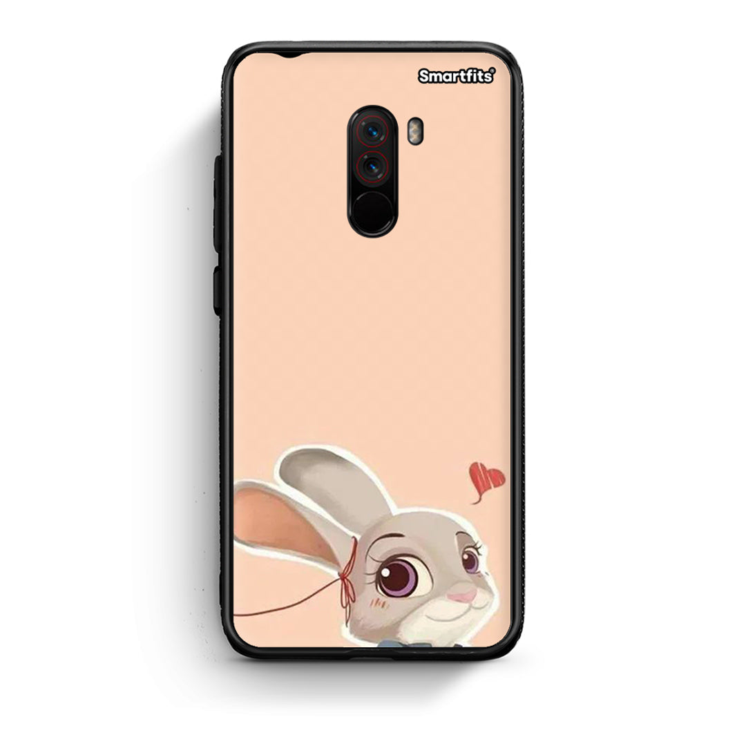 Xiaomi Pocophone F1 Nick Wilde And Judy Hopps Love 2 θήκη από τη Smartfits με σχέδιο στο πίσω μέρος και μαύρο περίβλημα | Smartphone case with colorful back and black bezels by Smartfits