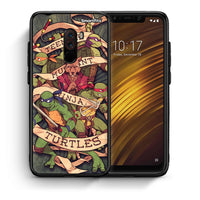 Thumbnail for Θήκη Xiaomi Pocophone F1 Ninja Turtles από τη Smartfits με σχέδιο στο πίσω μέρος και μαύρο περίβλημα | Xiaomi Pocophone F1 Ninja Turtles case with colorful back and black bezels
