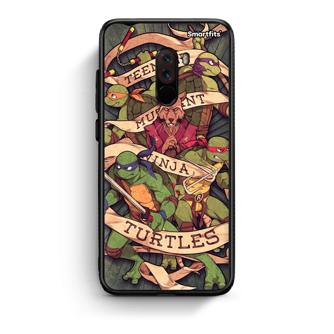 Xiaomi Pocophone F1 Ninja Turtles θήκη από τη Smartfits με σχέδιο στο πίσω μέρος και μαύρο περίβλημα | Smartphone case with colorful back and black bezels by Smartfits