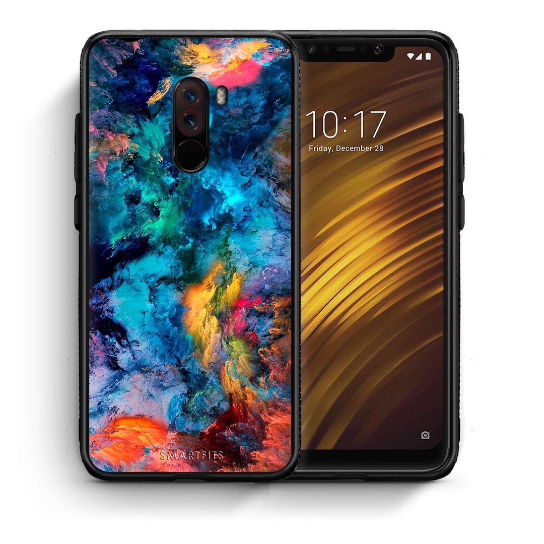 Θήκη Xiaomi Pocophone F1 Crayola Paint από τη Smartfits με σχέδιο στο πίσω μέρος και μαύρο περίβλημα | Xiaomi Pocophone F1 Crayola Paint case with colorful back and black bezels