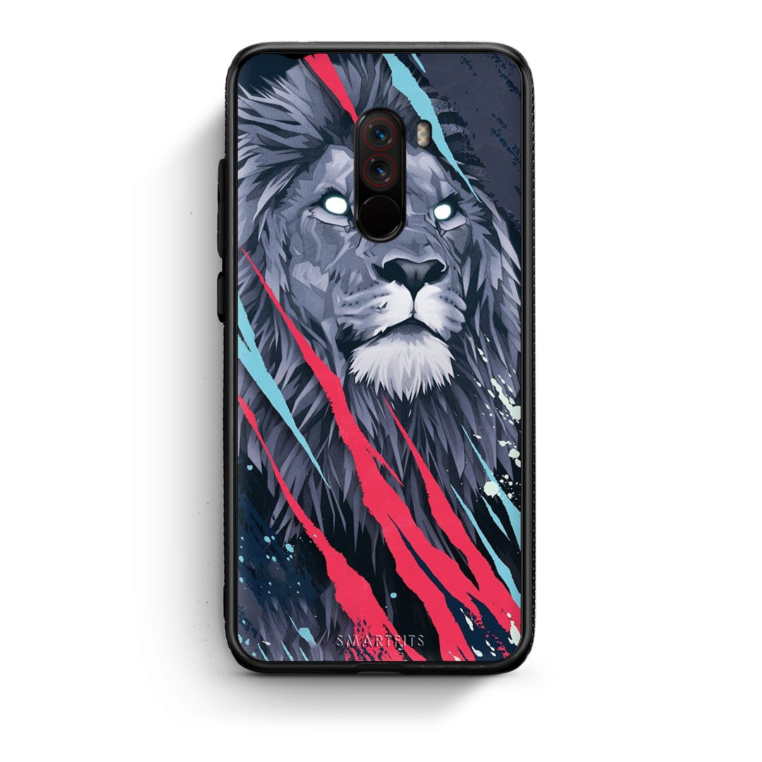 4 - Xiaomi Pocophone F1 Lion Designer PopArt case, cover, bumper