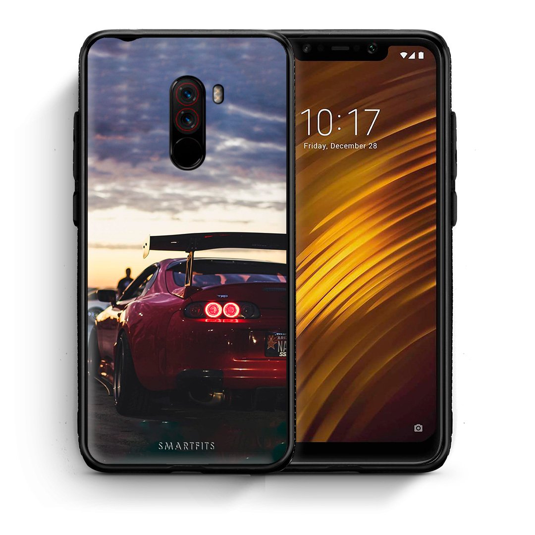 Θήκη Xiaomi Pocophone F1 Racing Supra από τη Smartfits με σχέδιο στο πίσω μέρος και μαύρο περίβλημα | Xiaomi Pocophone F1 Racing Supra case with colorful back and black bezels