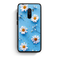 Thumbnail for Xiaomi Pocophone F1 Real Daisies θήκη από τη Smartfits με σχέδιο στο πίσω μέρος και μαύρο περίβλημα | Smartphone case with colorful back and black bezels by Smartfits