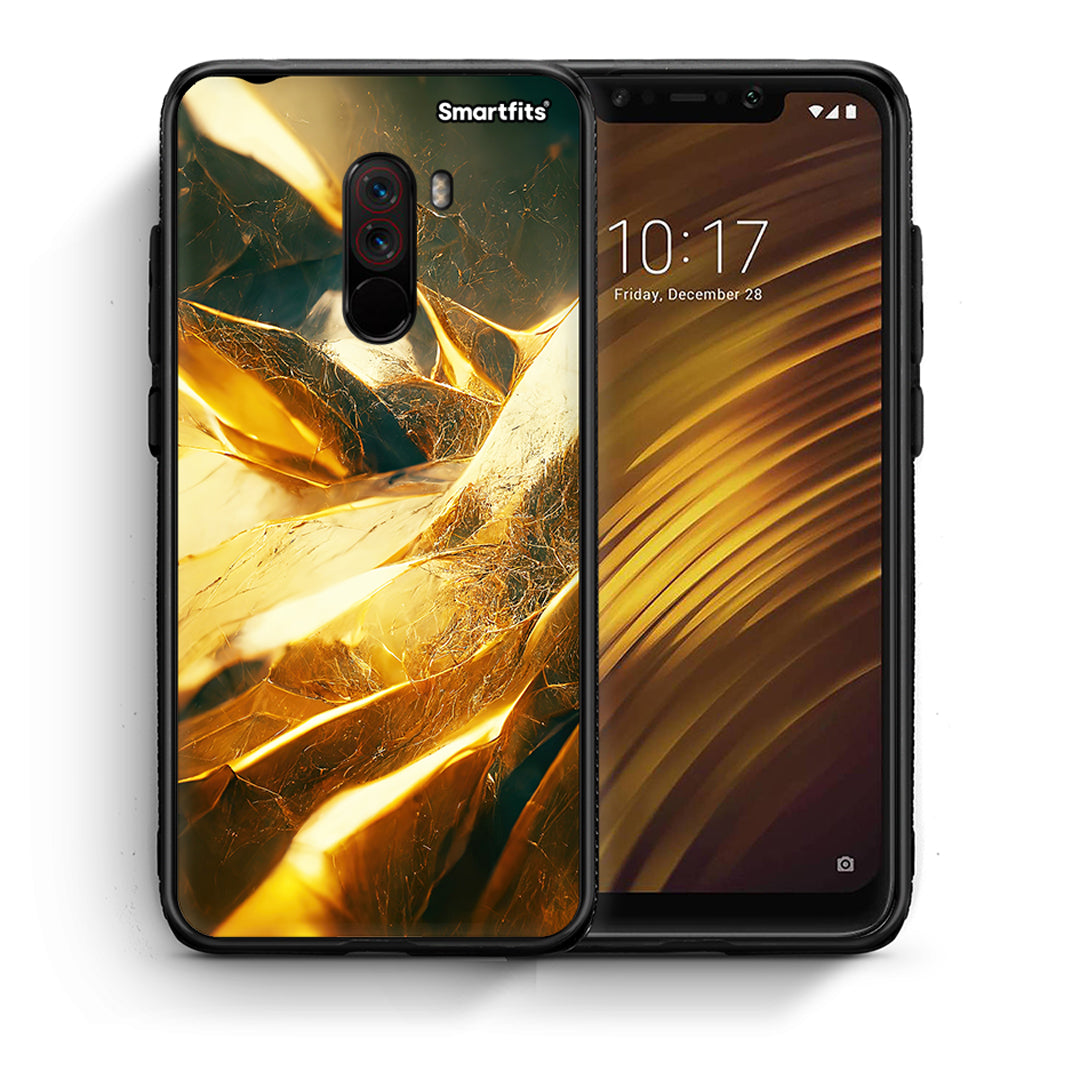 Θήκη Xiaomi Pocophone F1 Real Gold από τη Smartfits με σχέδιο στο πίσω μέρος και μαύρο περίβλημα | Xiaomi Pocophone F1 Real Gold case with colorful back and black bezels