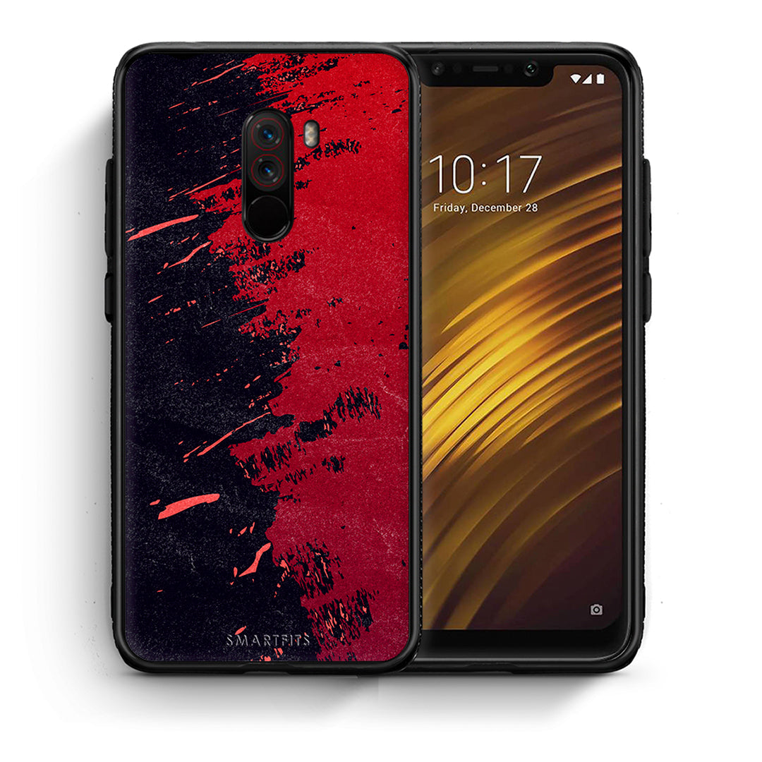 Θήκη Αγίου Βαλεντίνου Xiaomi Pocophone F1 Red Paint από τη Smartfits με σχέδιο στο πίσω μέρος και μαύρο περίβλημα | Xiaomi Pocophone F1 Red Paint case with colorful back and black bezels