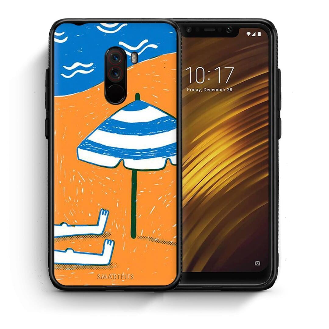 Θήκη Xiaomi Pocophone F1 Summering από τη Smartfits με σχέδιο στο πίσω μέρος και μαύρο περίβλημα | Xiaomi Pocophone F1 Summering case with colorful back and black bezels