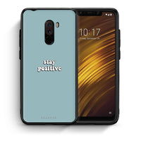 Thumbnail for Θήκη Xiaomi Pocophone F1 Positive Text από τη Smartfits με σχέδιο στο πίσω μέρος και μαύρο περίβλημα | Xiaomi Pocophone F1 Positive Text case with colorful back and black bezels