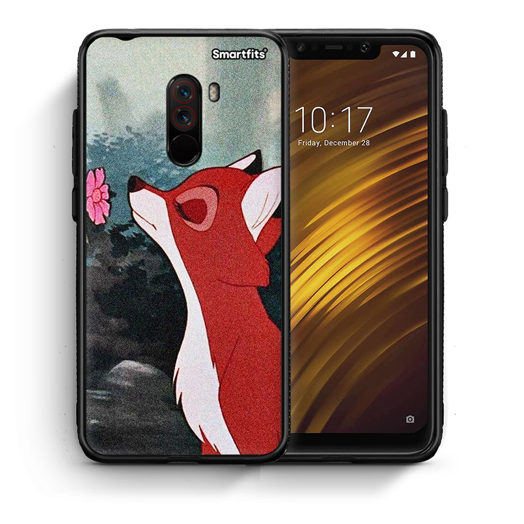 Θήκη Xiaomi Pocophone F1 Tod And Vixey Love 2 από τη Smartfits με σχέδιο στο πίσω μέρος και μαύρο περίβλημα | Xiaomi Pocophone F1 Tod And Vixey Love 2 case with colorful back and black bezels