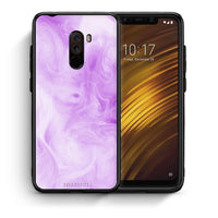 Thumbnail for Θήκη Xiaomi Pocophone F1 Lavender Watercolor από τη Smartfits με σχέδιο στο πίσω μέρος και μαύρο περίβλημα | Xiaomi Pocophone F1 Lavender Watercolor case with colorful back and black bezels