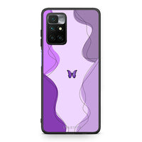 Thumbnail for Xiaomi Redmi 10 / Redmi Note 11 4G Purple Mariposa Θήκη Αγίου Βαλεντίνου από τη Smartfits με σχέδιο στο πίσω μέρος και μαύρο περίβλημα | Smartphone case with colorful back and black bezels by Smartfits