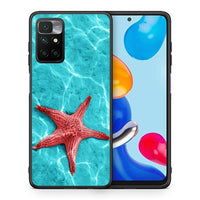 Thumbnail for Θήκη Xiaomi Redmi 10 / Redmi Note 11 4G Red Starfish από τη Smartfits με σχέδιο στο πίσω μέρος και μαύρο περίβλημα | Xiaomi Redmi 10 / Redmi Note 11 4G Red Starfish case with colorful back and black bezels