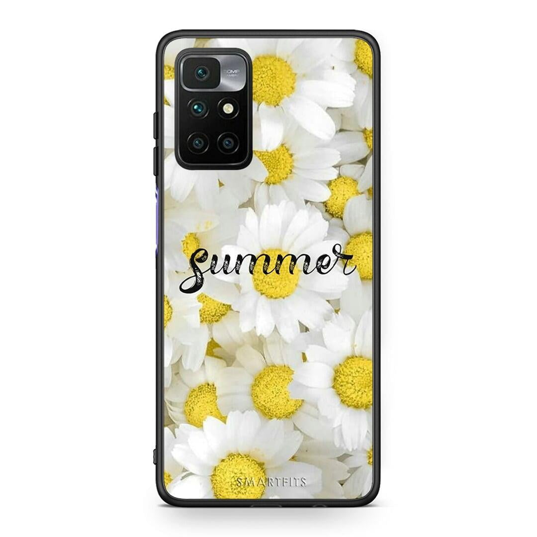 Xiaomi Redmi 10 / Redmi Note 11 4G Summer Daisies Θήκη από τη Smartfits με σχέδιο στο πίσω μέρος και μαύρο περίβλημα | Smartphone case with colorful back and black bezels by Smartfits