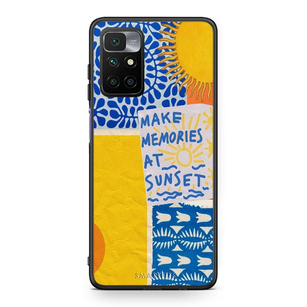 Xiaomi Redmi 10 / Redmi Note 11 4G Sunset Memories Θήκη από τη Smartfits με σχέδιο στο πίσω μέρος και μαύρο περίβλημα | Smartphone case with colorful back and black bezels by Smartfits