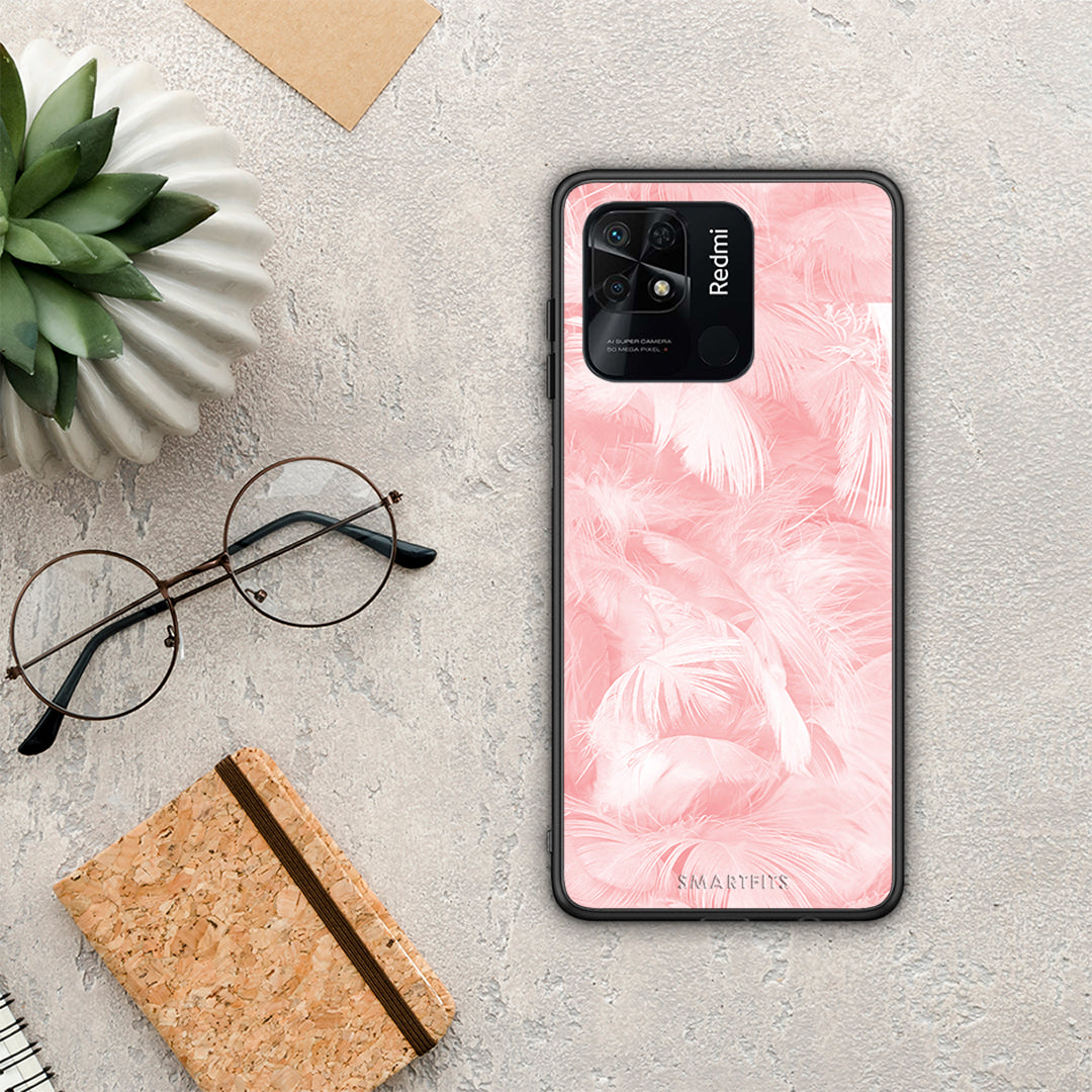 Boho Pink Feather - Xiaomi Redmi 10C case
