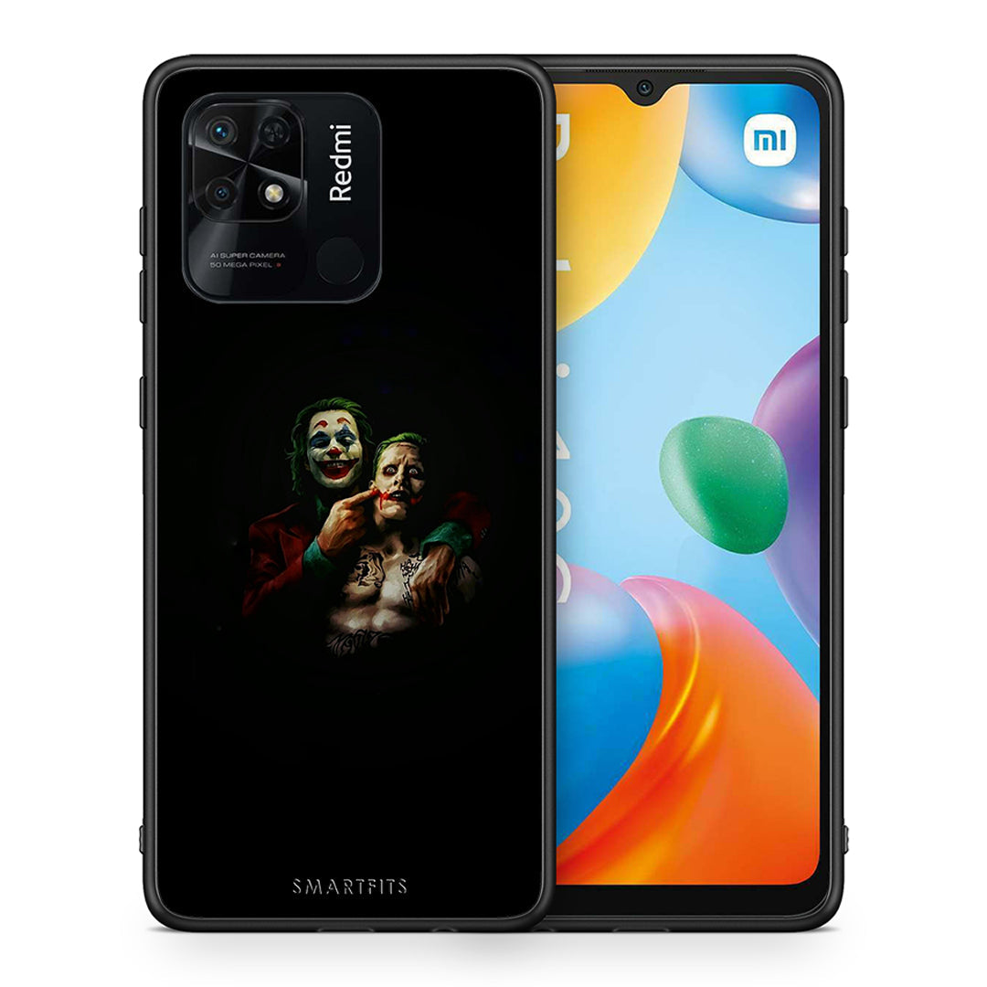 Θήκη Xiaomi Redmi 10C Clown Hero από τη Smartfits με σχέδιο στο πίσω μέρος και μαύρο περίβλημα | Xiaomi Redmi 10C Clown Hero case with colorful back and black bezels