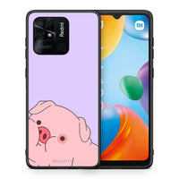 Thumbnail for Θήκη Αγίου Βαλεντίνου Xiaomi Redmi 10C Pig Love 2 από τη Smartfits με σχέδιο στο πίσω μέρος και μαύρο περίβλημα | Xiaomi Redmi 10C Pig Love 2 case with colorful back and black bezels