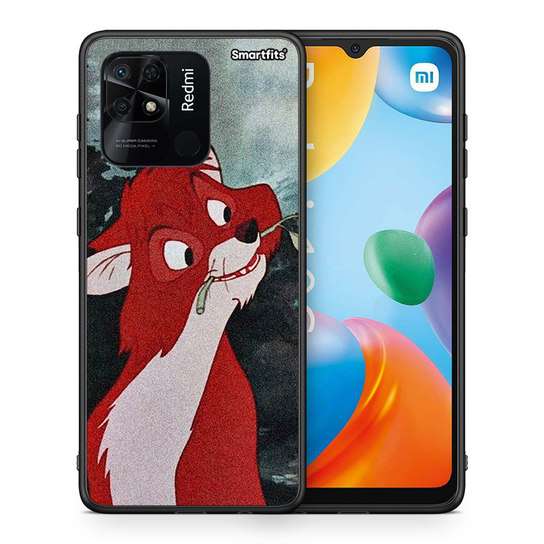 Θήκη Xiaomi Redmi 10C Tod And Vixey Love 1 από τη Smartfits με σχέδιο στο πίσω μέρος και μαύρο περίβλημα | Xiaomi Redmi 10C Tod And Vixey Love 1 case with colorful back and black bezels