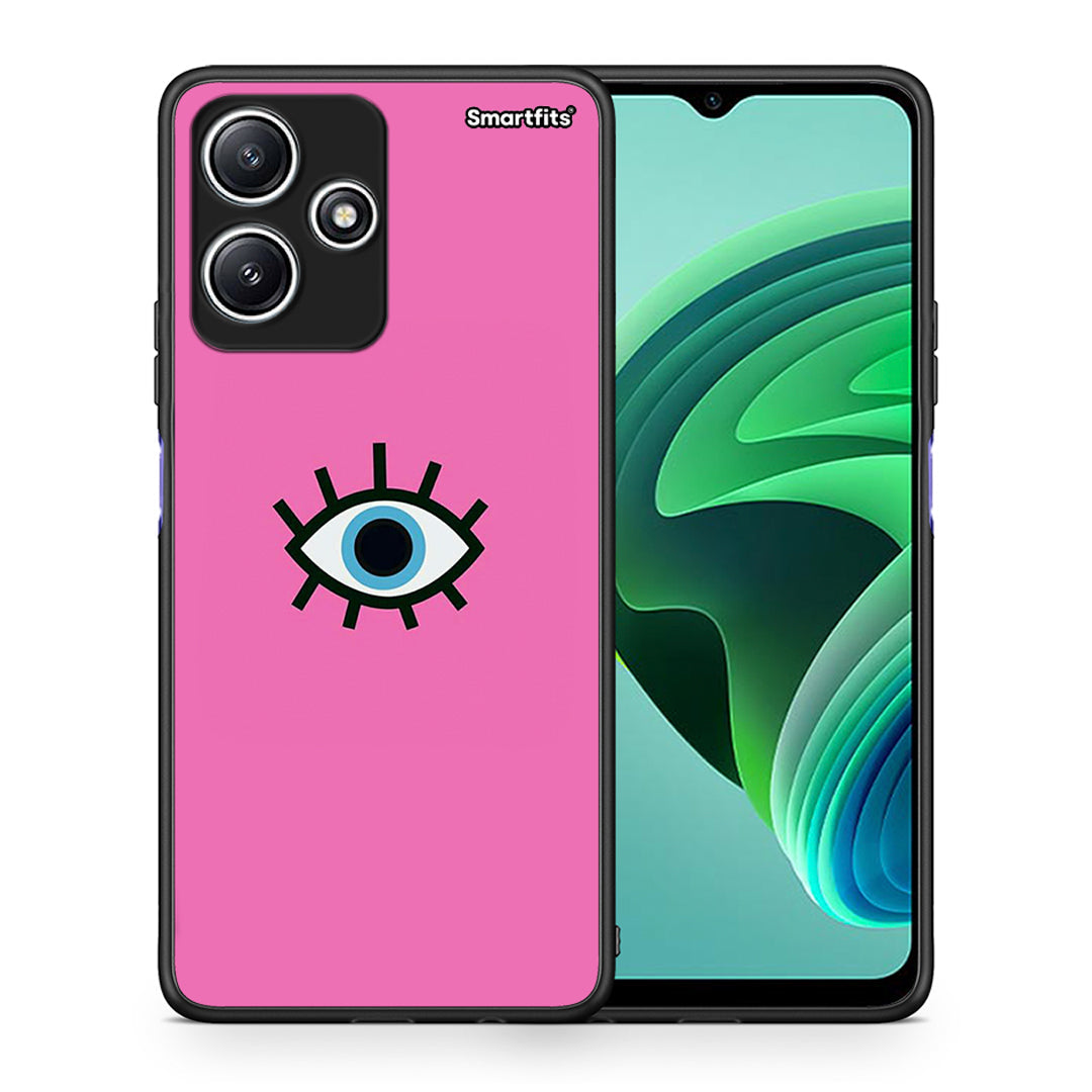 Θήκη Xiaomi Redmi 12 5G Blue Eye Pink από τη Smartfits με σχέδιο στο πίσω μέρος και μαύρο περίβλημα | Xiaomi Redmi 12 5G Blue Eye Pink case with colorful back and black bezels