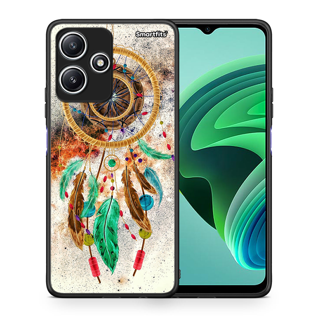 Θήκη Xiaomi Redmi 12 5G DreamCatcher Boho από τη Smartfits με σχέδιο στο πίσω μέρος και μαύρο περίβλημα | Xiaomi Redmi 12 5G DreamCatcher Boho case with colorful back and black bezels