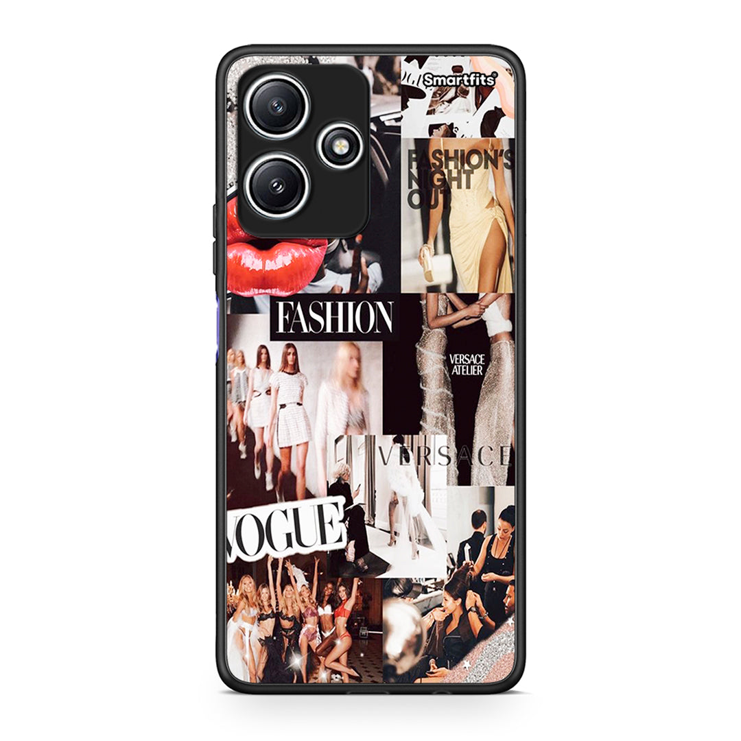 Xiaomi Redmi 12 5G Collage Fashion Θήκη Αγίου Βαλεντίνου από τη Smartfits με σχέδιο στο πίσω μέρος και μαύρο περίβλημα | Smartphone case with colorful back and black bezels by Smartfits