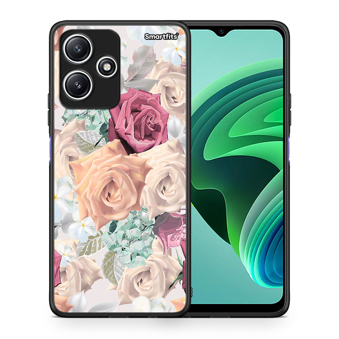 Θήκη Xiaomi Redmi 12 5G Bouquet Floral από τη Smartfits με σχέδιο στο πίσω μέρος και μαύρο περίβλημα | Xiaomi Redmi 12 5G Bouquet Floral case with colorful back and black bezels