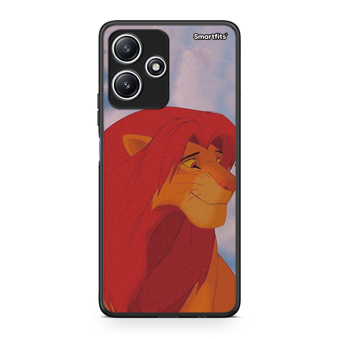 Xiaomi Redmi 12 5G Lion Love 1 Θήκη Αγίου Βαλεντίνου από τη Smartfits με σχέδιο στο πίσω μέρος και μαύρο περίβλημα | Smartphone case with colorful back and black bezels by Smartfits