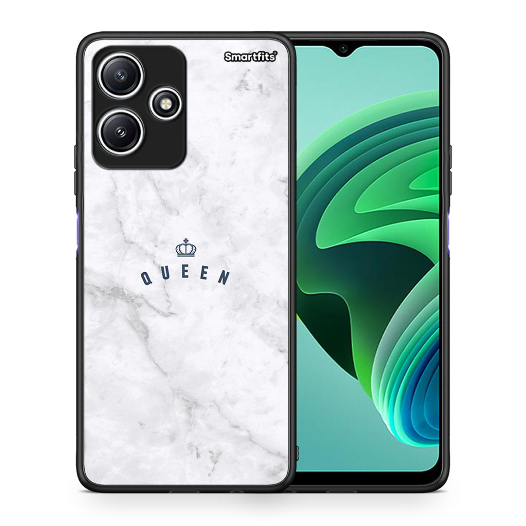 Θήκη Xiaomi Redmi 12 5G Queen Marble από τη Smartfits με σχέδιο στο πίσω μέρος και μαύρο περίβλημα | Xiaomi Redmi 12 5G Queen Marble case with colorful back and black bezels