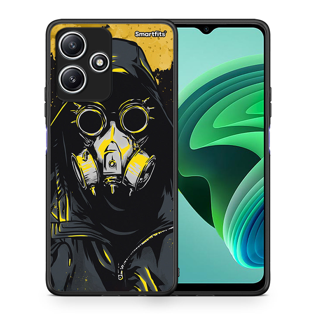 Θήκη Xiaomi Redmi 12 5G Mask PopArt από τη Smartfits με σχέδιο στο πίσω μέρος και μαύρο περίβλημα | Xiaomi Redmi 12 5G Mask PopArt case with colorful back and black bezels