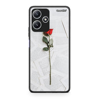 Thumbnail for Xiaomi Redmi 12 5G Red Rose θήκη από τη Smartfits με σχέδιο στο πίσω μέρος και μαύρο περίβλημα | Smartphone case with colorful back and black bezels by Smartfits