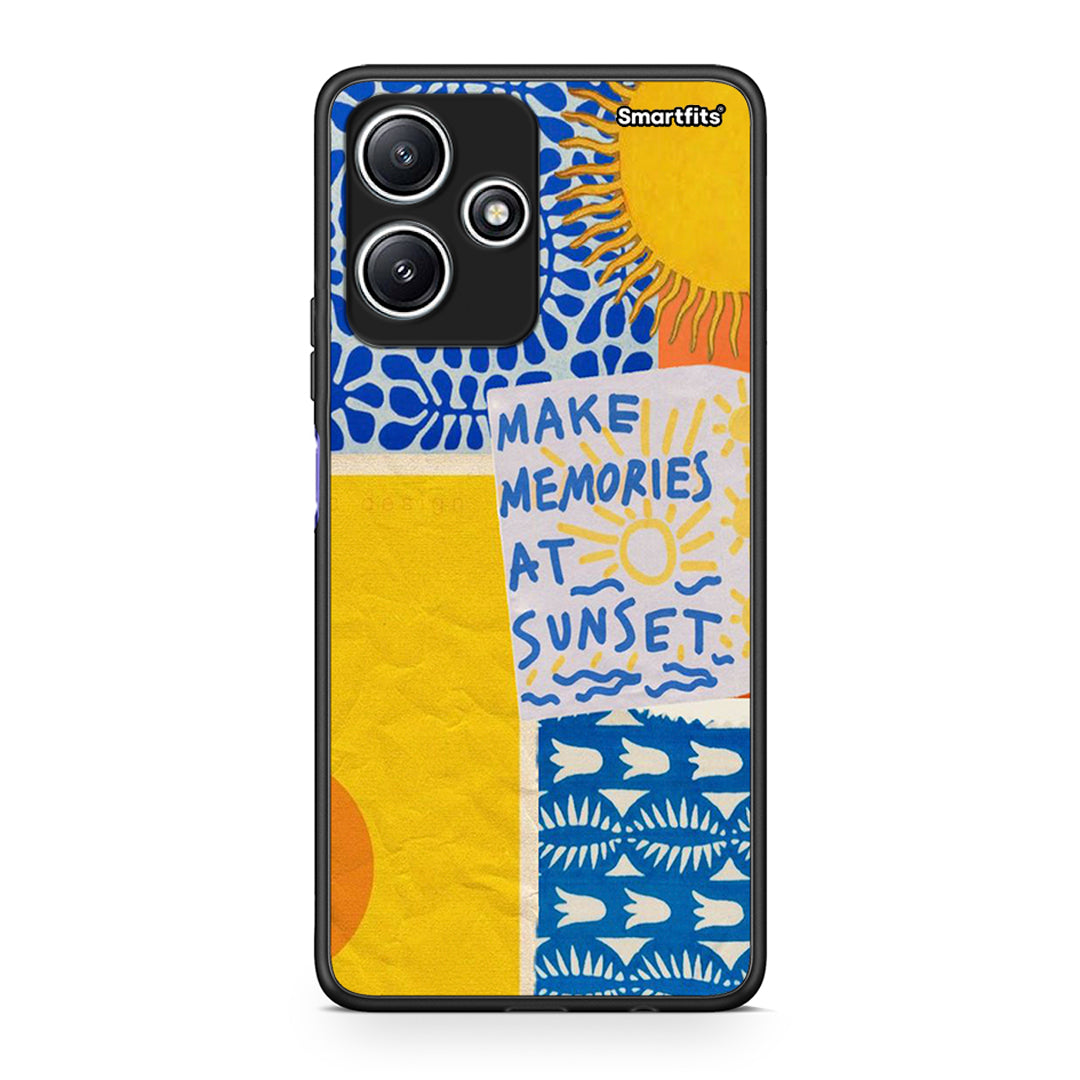 Xiaomi Redmi 12 5G Sunset Memories Θήκη από τη Smartfits με σχέδιο στο πίσω μέρος και μαύρο περίβλημα | Smartphone case with colorful back and black bezels by Smartfits